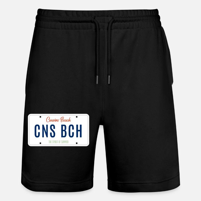Cousins Beach – License Plate - Stanley/Stella Unisex Bio Joggingshorts Trainer  - Schwarz