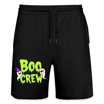 Boo Crew Halloween Geister Freunde - Stanley/Stella Unisex Bio Joggingshorts Trainer  - Schwarz - Vorne - Nik (191cm) & Marisol (170cm)