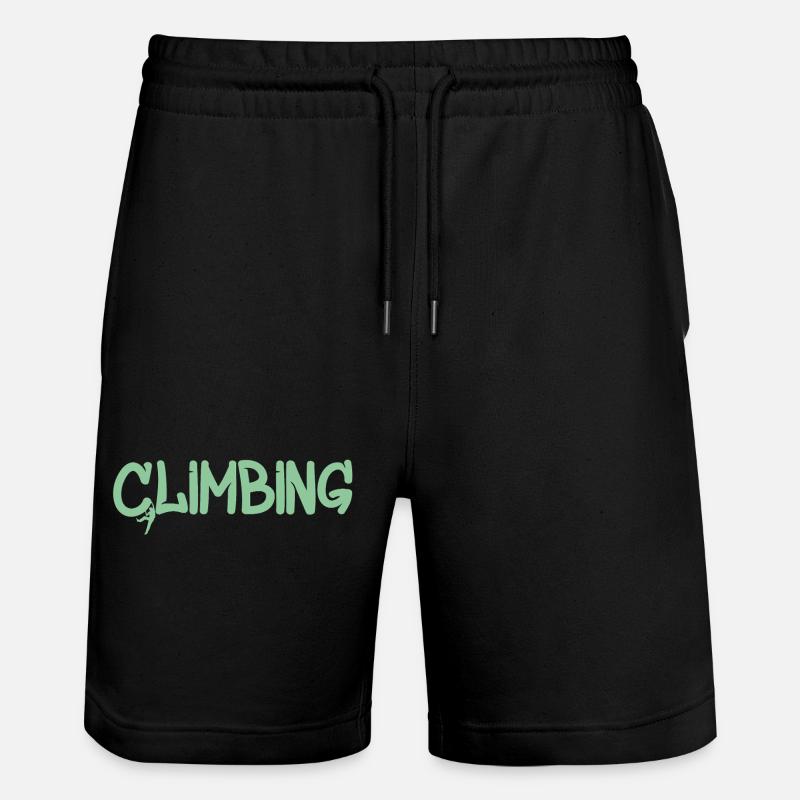 Klettergraffiti: Climbing Logo - Stanley/Stella Unisex Bio Joggingshorts Trainer  - Schwarz