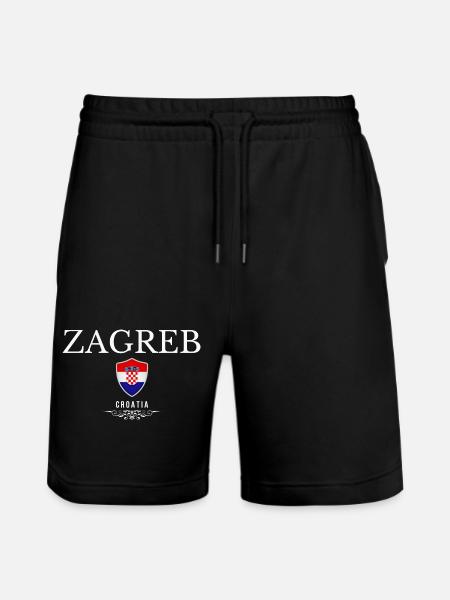 Zagreb Croatia, souvenir Zagreb - Stanley/Stella Trainer Unisex Organic Jogging Shorts - black