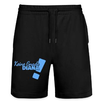 Lustig Diana - Stanley/Stella Unisex Bio Joggingshorts Trainer  - Schwarz - Vorne - Nik (191cm) & Marisol (170cm)