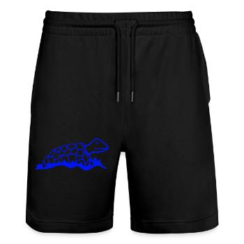 water turtle turtle swims water cute - Stanley/Stella Trainer Unisex Organic Jogging Shorts - black - Front - Nik (191cm) & Marisol (170cm)