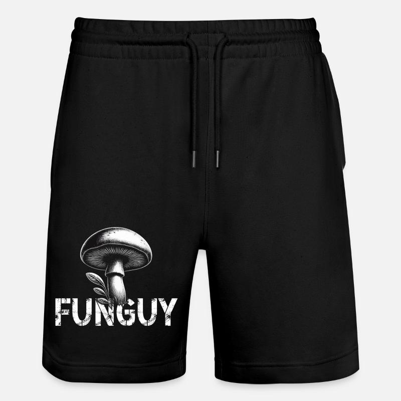 Design champignon avec lettrage - Short de jogging bio TRAINER Stanley/Stella unisexe - noir