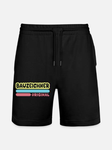 First name Draughtsman - Stanley/Stella Trainer Unisex Organic Jogging Shorts - black
