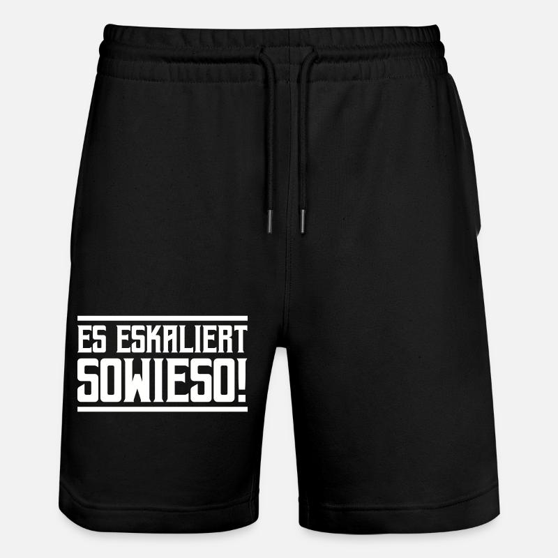 It's escalating anyway! - Stanley/Stella Trainer Unisex Organic Jogging Shorts - black