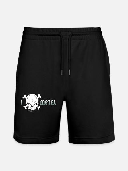 Extreme Metal Skull - Stanley/Stella Trainer Unisex Organic Jogging Shorts - black