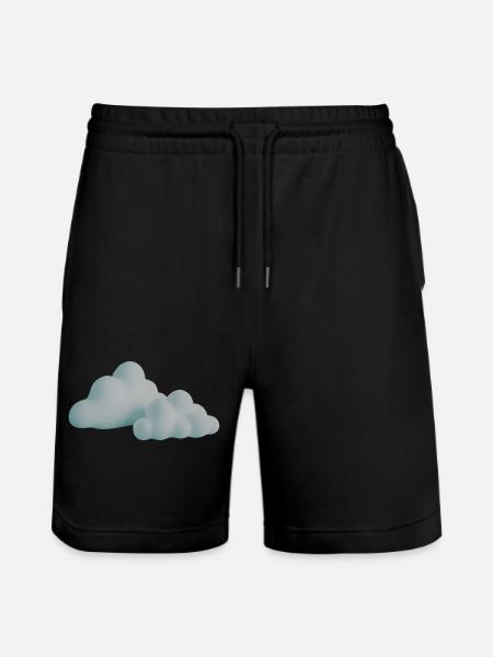 Wolkendesign Sonnenuntergangsfarben - Stanley/Stella Unisex Bio Joggingshorts Trainer - Schwarz