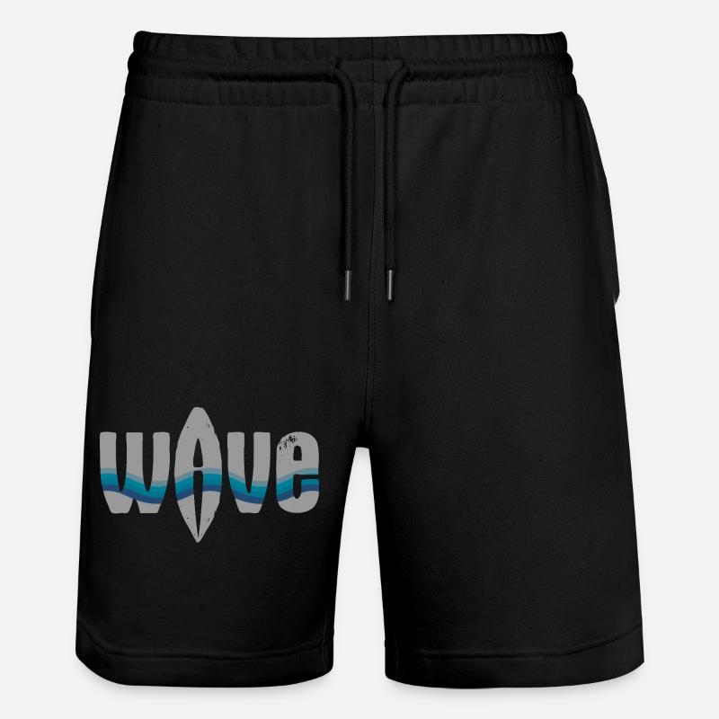 Vagues de mer Surfer Design - Short de jogging bio TRAINER Stanley/Stella unisexe - noir