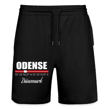 Odense - Stanley/Stella Unisex Bio Joggingshorts Trainer  - Schwarz - Vorne - Nik (191cm) & Marisol (170cm)