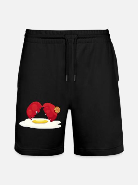 Weihnachtskugel zerbrochenes Ei - Stanley/Stella Unisex Bio Joggingshorts Trainer - Schwarz
