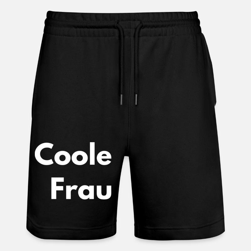 So sieht ein coole Frau aus - Stanley/Stella Unisex Bio Joggingshorts Trainer - Schwarz