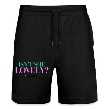 N’est-elle pas belle - Graphiques de beauté inspirants - Short de jogging bio TRAINER Stanley/Stella unisexe - noir - Devant - Nik (191cm) & Marisol (170cm)