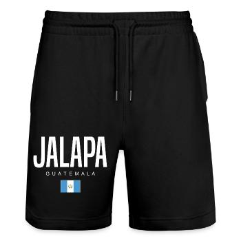 Jalapa Guatemala Guatemalteken - Stanley/Stella Trainer Unisex Organic Jogging Shorts - black - Front - Nik (191cm) & Marisol (170cm)