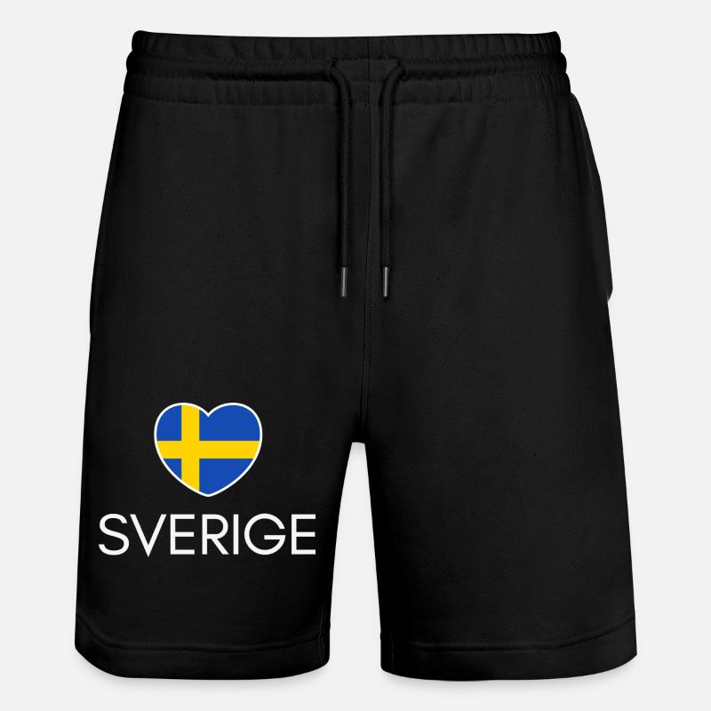 J’aime la Suède, j’aime la Suède - Short de jogging bio TRAINER Stanley/Stella unisexe - noir