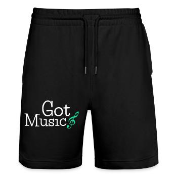 Musik - Music - Got Music? - Stanley/Stella Trainer Unisex Organic Jogging Shorts - black - Front - Nik (191cm) & Marisol (170cm)