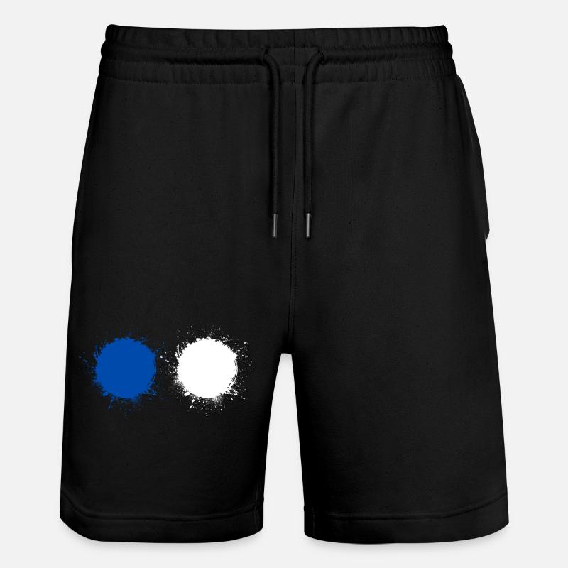 Blau Weiß - Stanley/Stella Unisex Bio Joggingshorts Trainer  - Schwarz
