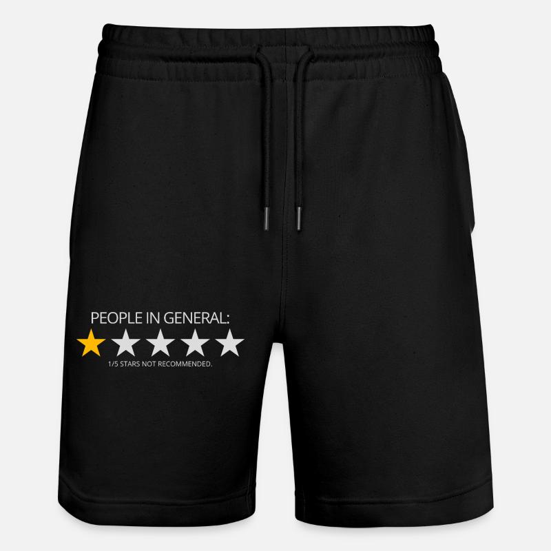 Personnes en général : Non recommandé - Short de jogging bio TRAINER Stanley/Stella unisexe - noir