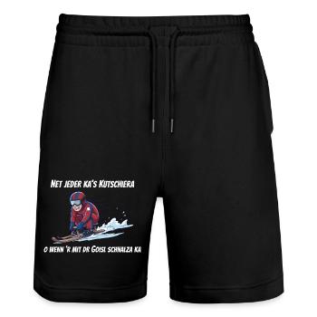 Net jeder ka's Kutschiera - Stanley/Stella Unisex Bio Joggingshorts Trainer  - Schwarz - Vorne - Nik (191cm) & Marisol (170cm)