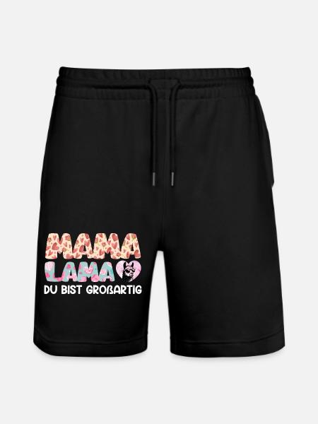 MAMA LAMA YOU'RE GREAT Funny - Stanley/Stella Trainer Unisex Organic Jogging Shorts - black