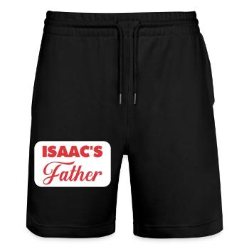 Isaac's Father Celebratory Design - Stanley/Stella Trainer Unisex Organic Jogging Shorts - black - Front - Nik (191cm) & Marisol (170cm)