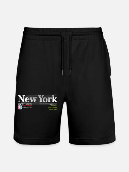 Street Style Abstract NYC Print - Stanley/Stella Trainer Unisex Organic Jogging Shorts - black
