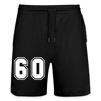 Graffiti urbain Streetwear Design 60 - Short de jogging bio TRAINER Stanley/Stella unisexe - noir - Devant - Nik (191cm) & Marisol (170cm)