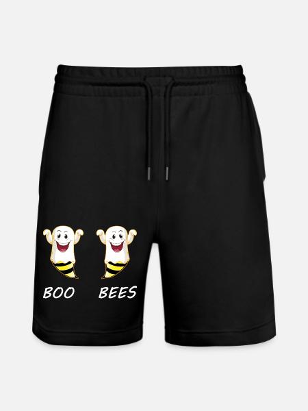 Boo Bees Halloween Couple - Stanley/Stella Trainer Unisex Organic Jogging Shorts - black
