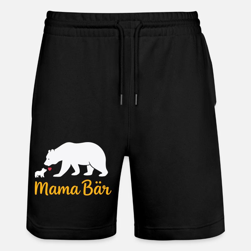 Future Maman MAMA BEAR Rétro Drôle - Short de jogging bio TRAINER Stanley/Stella unisexe - noir