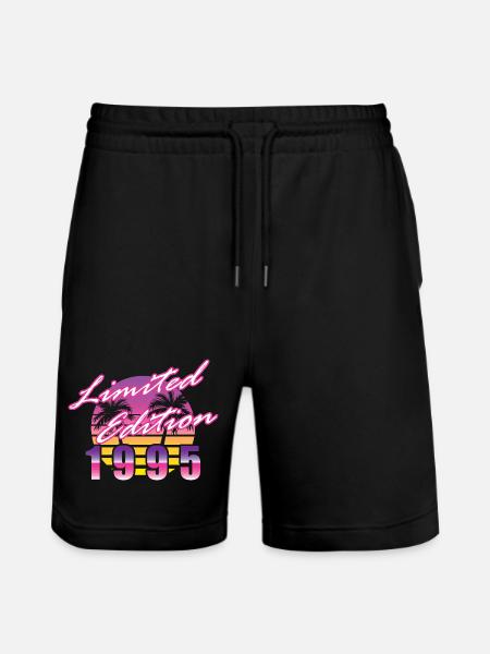 30th Birthday Limited Edition 1995 vintage - Stanley/Stella Trainer Unisex Organic Jogging Shorts - black