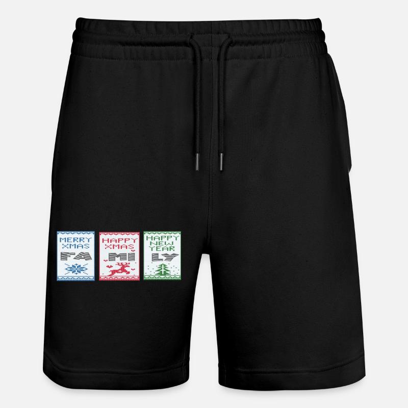 Merry Christmas - Stanley/Stella Unisex Bio Joggingshorts Trainer - Schwarz