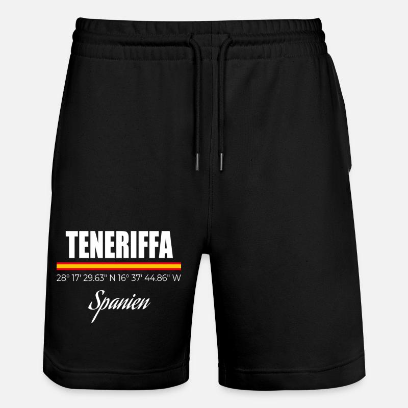 Teneriffa - Stanley/Stella Unisex Bio Joggingshorts Trainer  - Schwarz