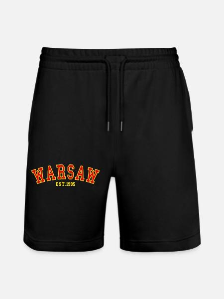 Warsaw_Est_1995 - Short de jogging bio TRAINER Stanley/Stella unisexe - noir
