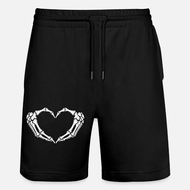 Skeleton Hands Heart — Spooky Halloween Skeleton - Short de jogging bio TRAINER Stanley/Stella unisexe - noir
