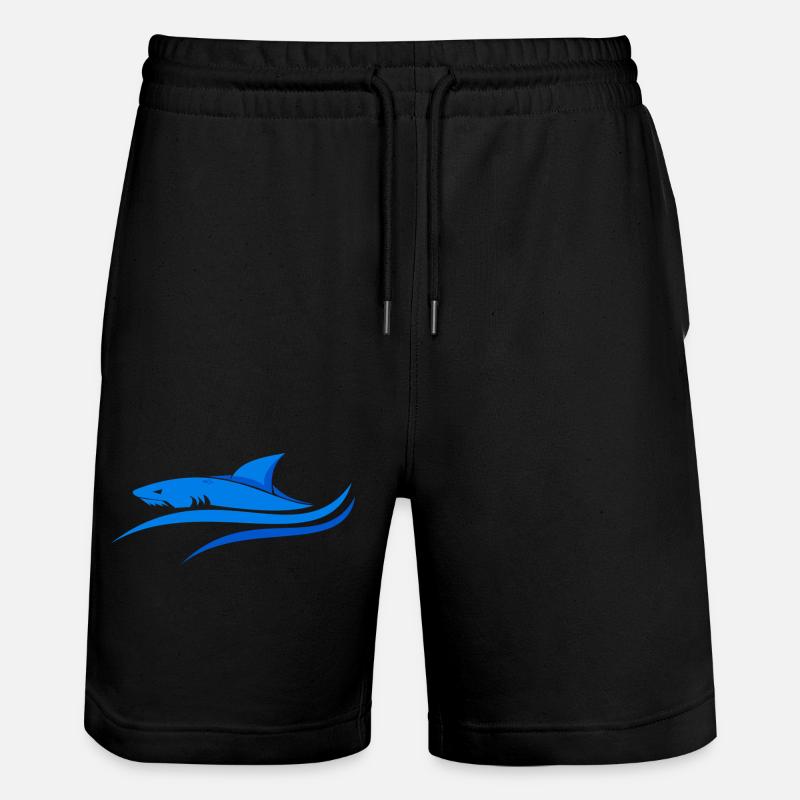 Requin bleu - Short de jogging bio TRAINER Stanley/Stella unisexe - noir