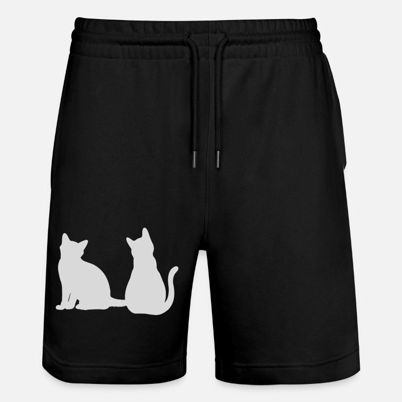 Chats dos à dos Design - Short de jogging bio TRAINER Stanley/Stella unisexe - noir