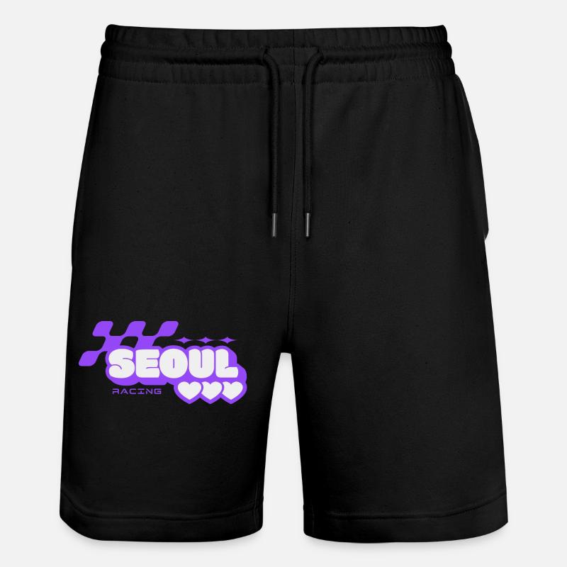 Seoul Racing Violet Rétro - Short de jogging bio TRAINER Stanley/Stella unisexe - noir