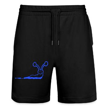 Snail Slime Trail Cute Cute Happy Cool - Stanley/Stella Trainer Unisex Organic Jogging Shorts - black - Front - Nik (191cm) & Marisol (170cm)