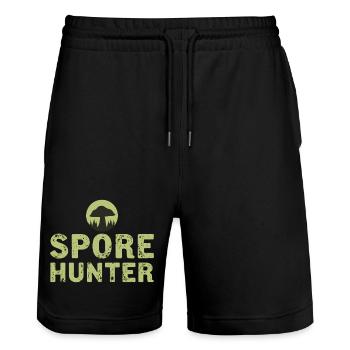 Mushroom Saying Mushroom Picker Graphic - Stanley/Stella Trainer Unisex Organic Jogging Shorts - black - Front - Nik (191cm) & Marisol (170cm)