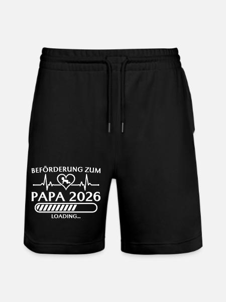 Promotion to Dad 2026 invites - Stanley/Stella Trainer Unisex Organic Jogging Shorts - black
