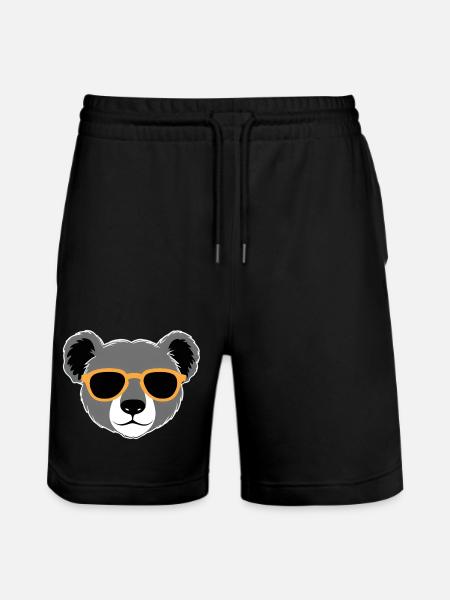 Koala Sunglasses Summer Look - Stanley/Stella Trainer Unisex Organic Jogging Shorts - black