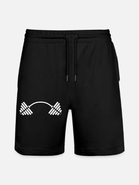 Max Power GYM: Workout & Motivation - Stanley/Stella Trainer Unisex Organic Jogging Shorts - black