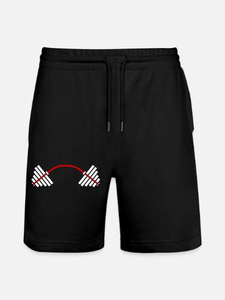Max Power GYM: Workout & Motivation - Stanley/Stella Trainer Unisex Organic Jogging Shorts - black