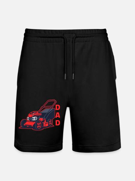 Rasenmäher Vater - Stanley/Stella Unisex Bio Joggingshorts Trainer - Schwarz