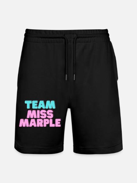 Team Miss Marple farbig - Stanley/Stella Unisex Bio Joggingshorts Trainer  - Schwarz
