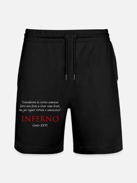 Inferno Canto XXVI Divine Commedy Considerate - Stanley/Stella Trainer Unisex Organic Jogging Shorts - black