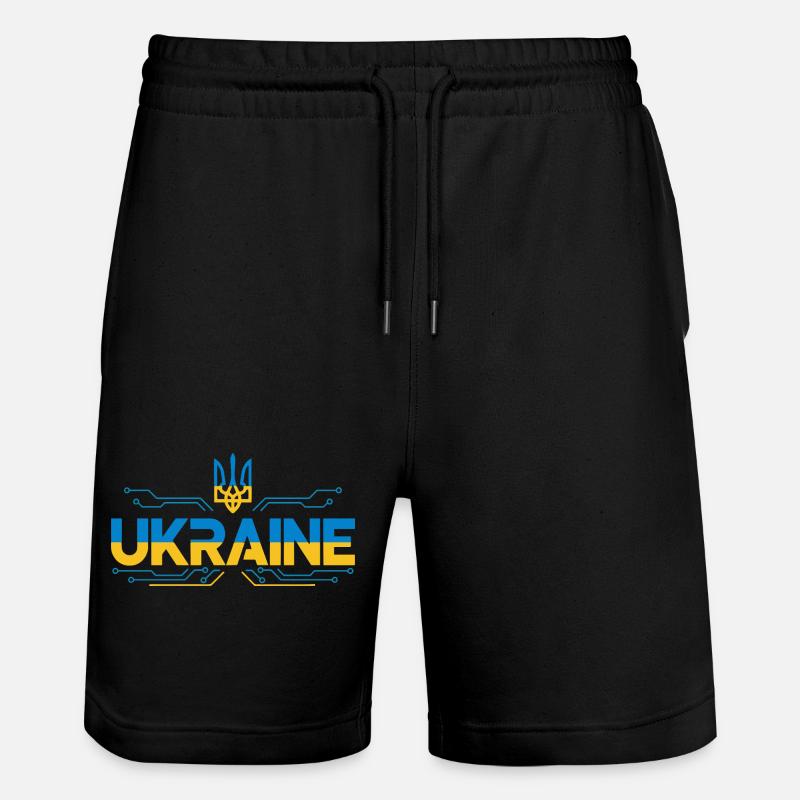 Écusson du circuit Ukraine - Short de jogging bio TRAINER Stanley/Stella unisexe - noir