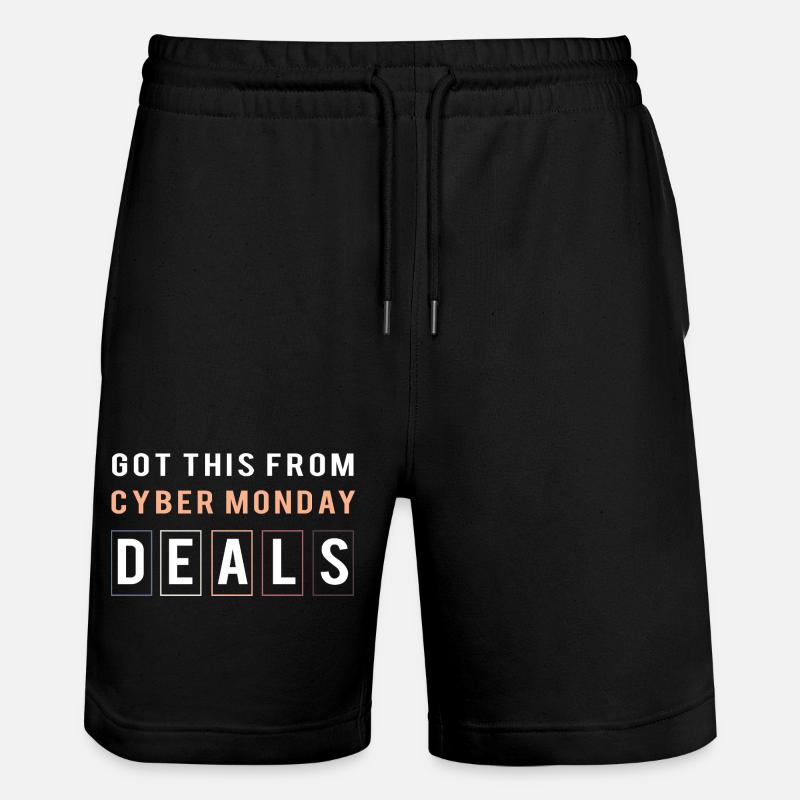 Cyber Monday Kaufrausch - Stanley/Stella Unisex Bio Joggingshorts Trainer  - Schwarz