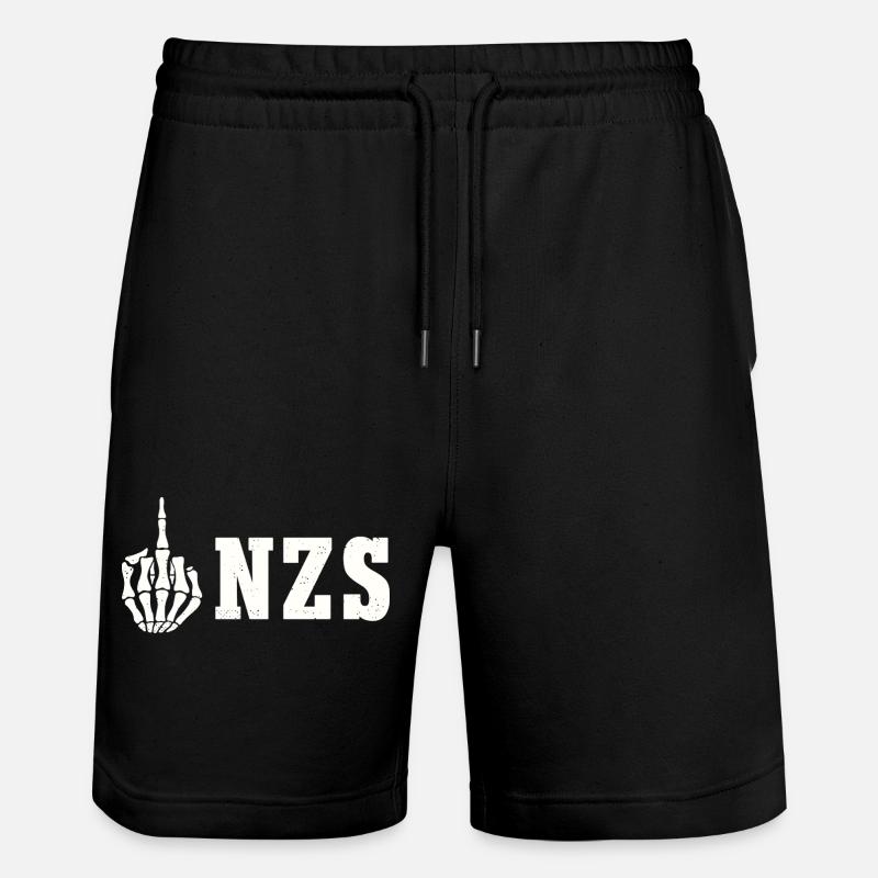 Antifa Antifascist Statement FCK NZS - Stanley/Stella Trainer Unisex Organic Jogging Shorts - black