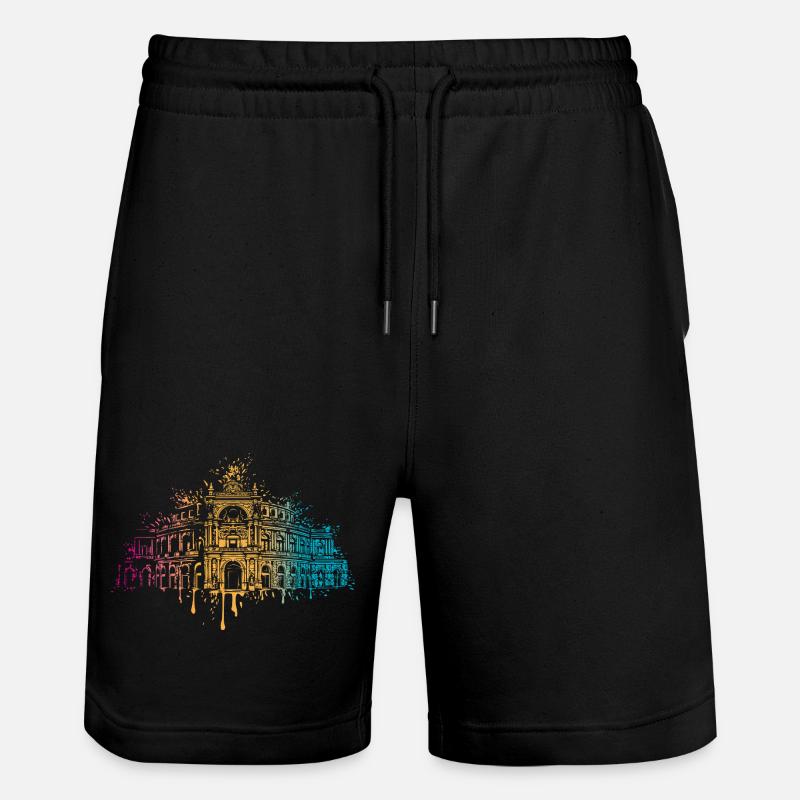 Bunte Semperoper Dresden Kunst - Stanley/Stella Trainer Unisex Organic Jogging Shorts - black