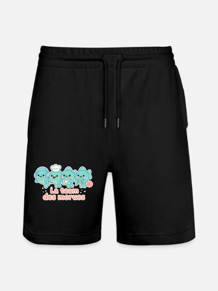 The team of cod nautical mascots - Stanley/Stella Trainer Unisex Organic Jogging Shorts - black